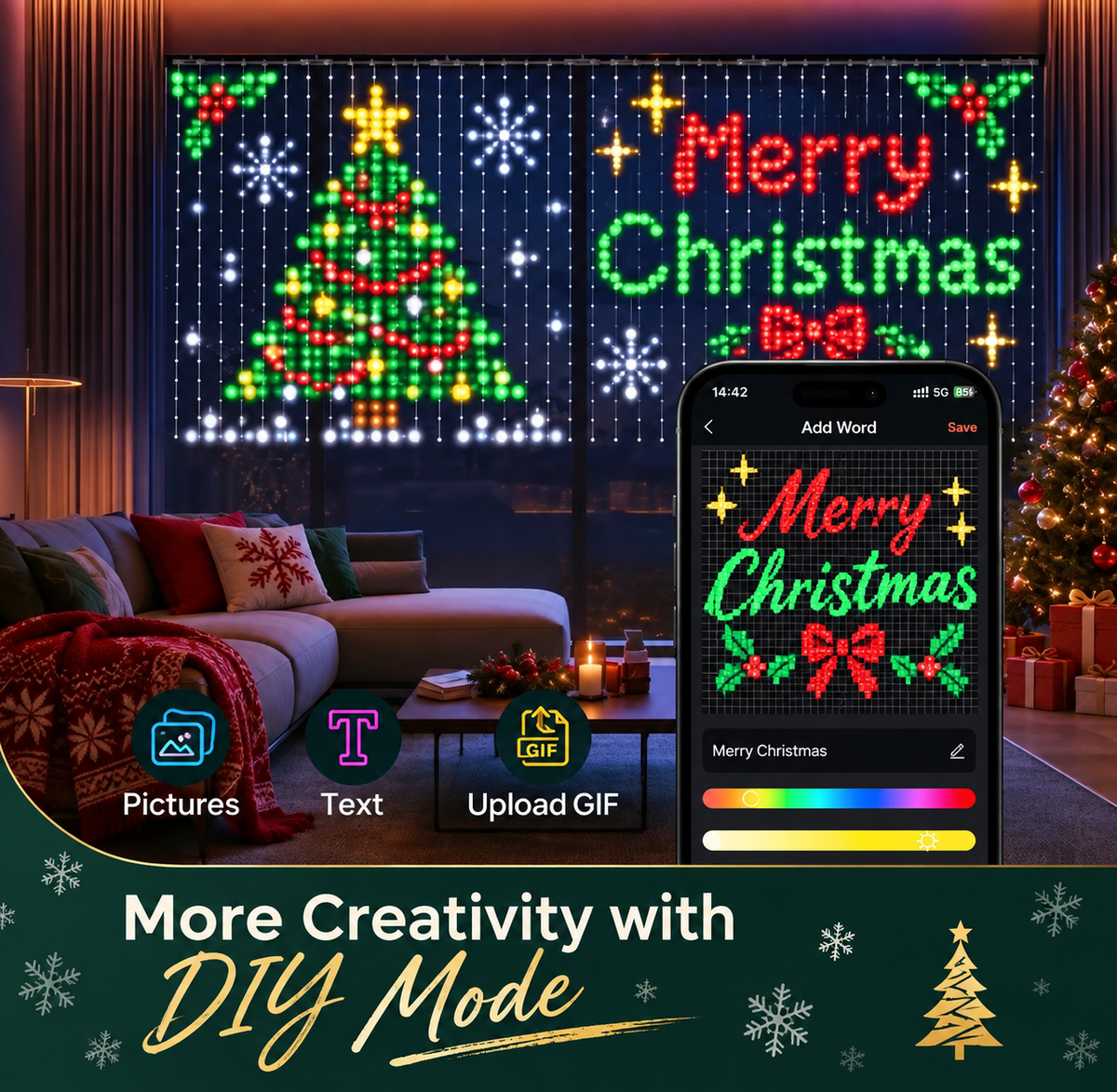 Pixelume™ Pixel Glow Curtain