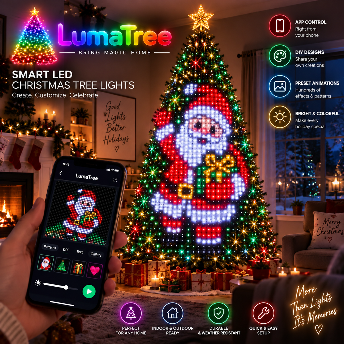 LumaTree™ Pixel Glow Curtain
